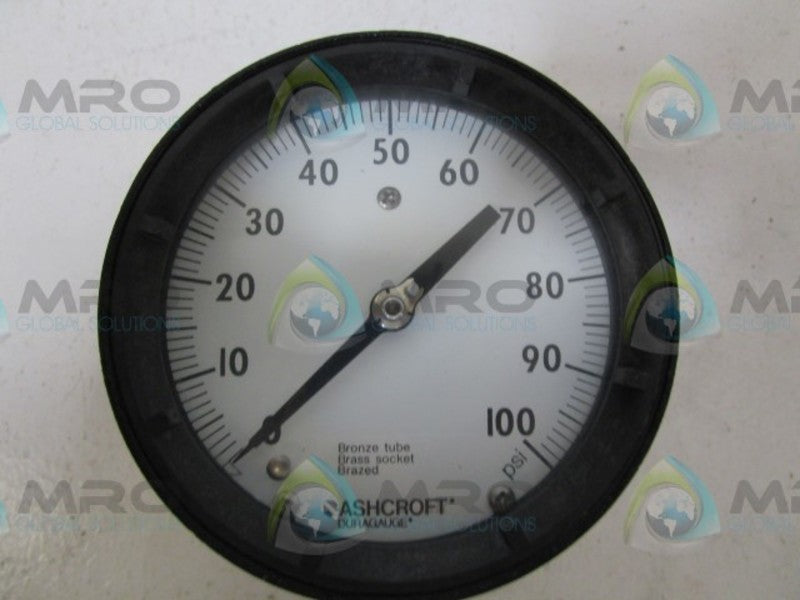 ASHCROFT 451379AS04L-100# DURAGAUGE 0-100 PSI  NSMP