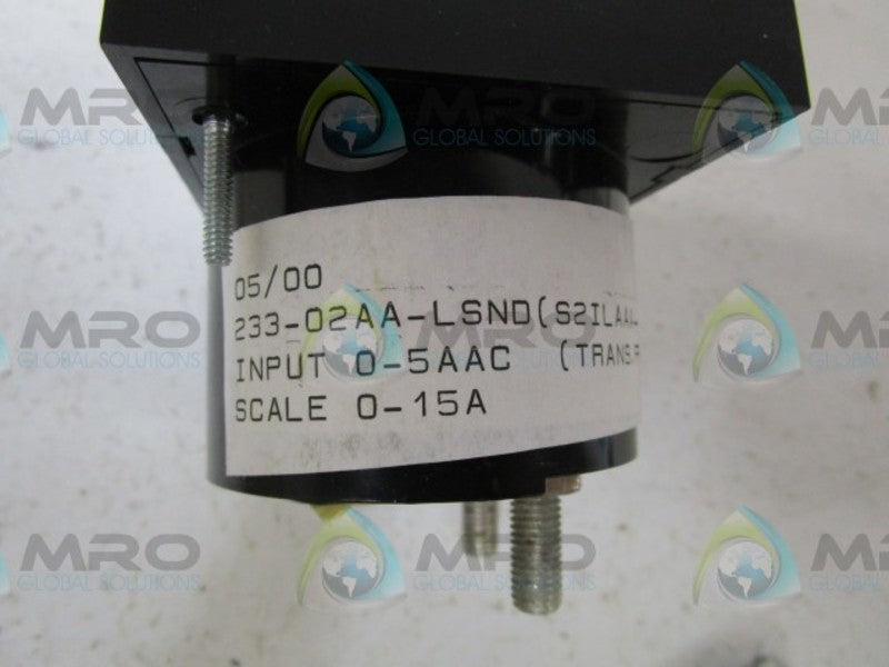 CROMPTON 233-02AA-LSND PANEL METER  NSMP