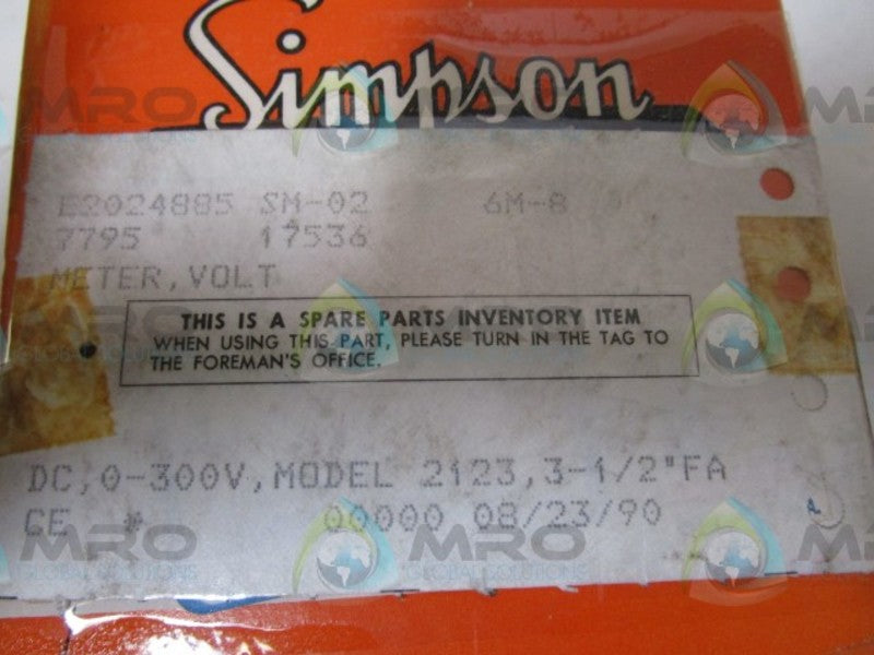 SIMPSON 17536 PANEL METER  NSMP
