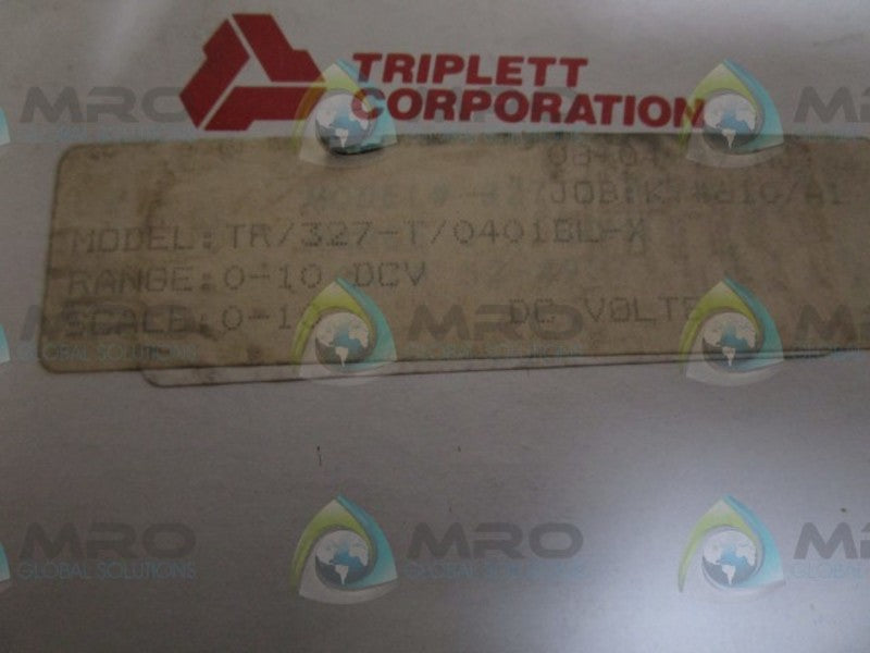 TRIPLETT TR/327-T/0401BL-X PANEL METER  NSMP