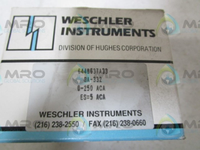 WESCHLER GA-332 PANEL METER  NSMP