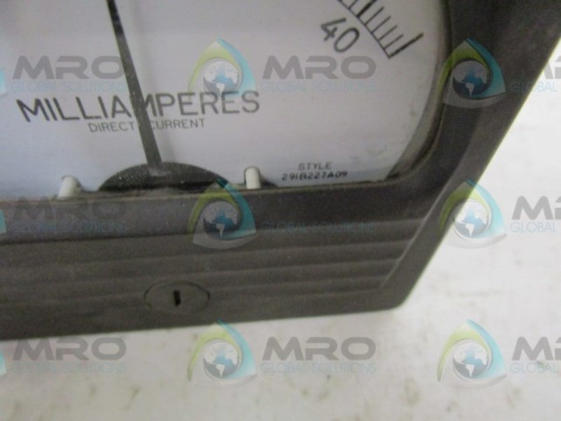 WESTINGHOUSE 291B227A09 PANEL METER  UNMP