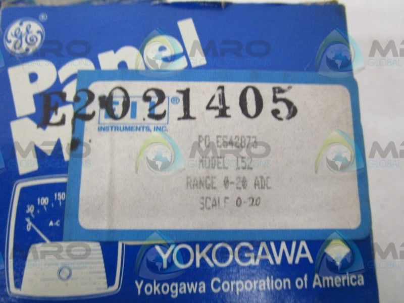 GENERAL ELECTRIC 152 PANEL METER  NSMP