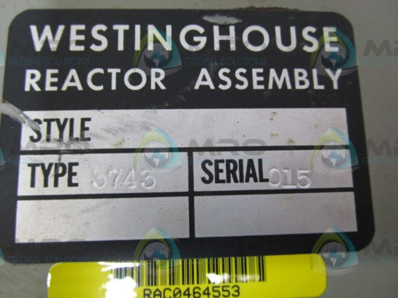 WESTINGHOUSE 3743 REACTOR ASSEMBLY  UNMP
