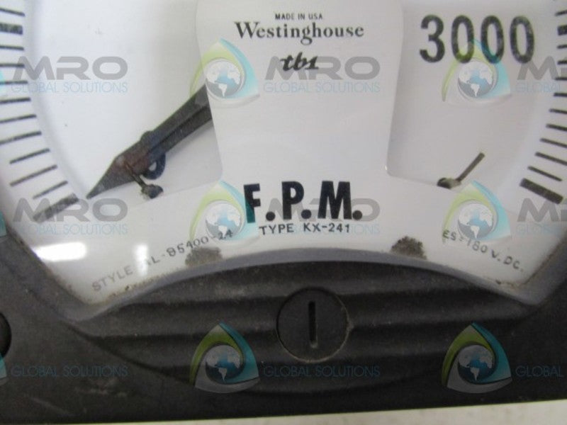 WESTINGHOUSE KX-241 0-3000 PANEL METER  UNMP