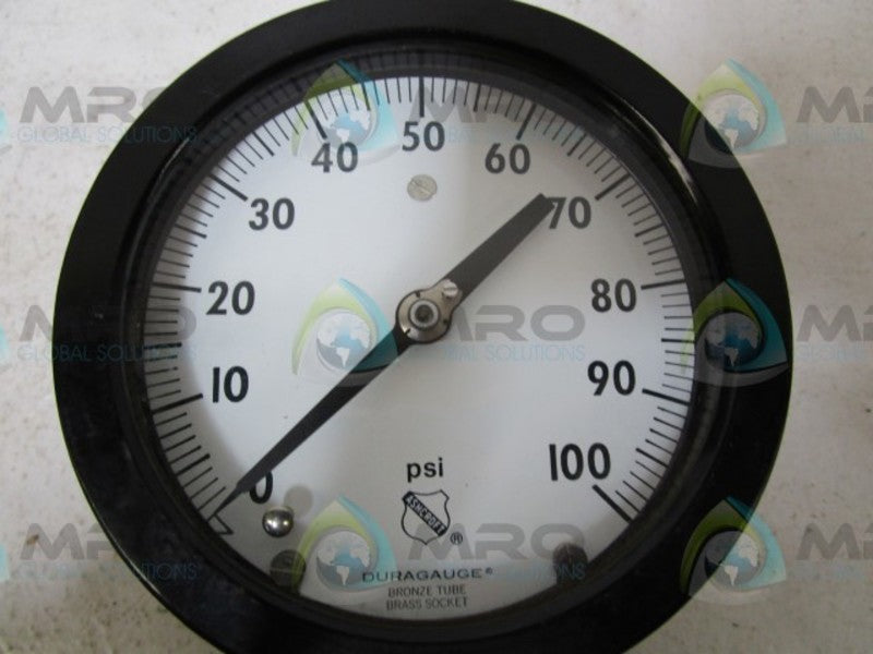 ASHCROFT 0-100 PSI GAUGE  UNMP