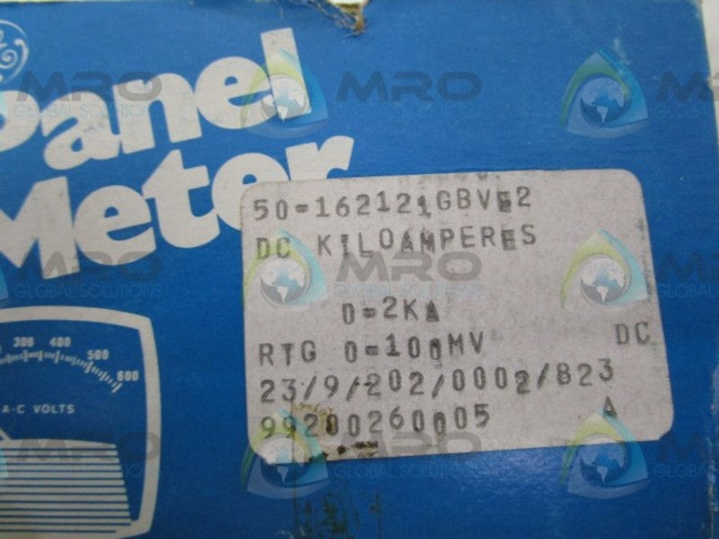 GENERAL ELECTRIC 50-162121GBVE2 PANEL METER  NSMP