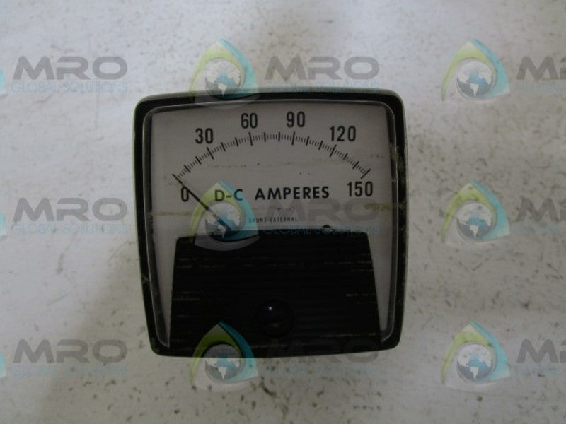GENERAL ELECTRIC 0-150 D-C AMPERES PANEL METER  UNMP