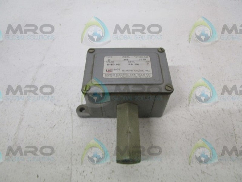 UNITED ELECTRIC J6-258 PRESSURE SWITCH  UNMP