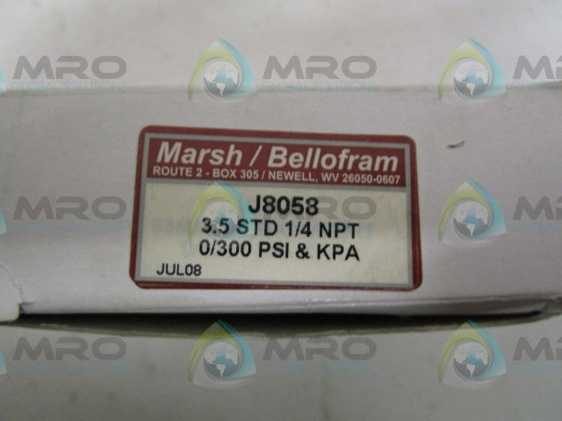 MARSH J8058 PRESSURE GAUGE  NSMP