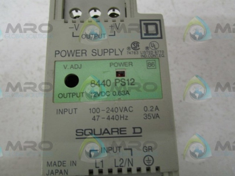 SQUARE D 8440-PS12 POWER SUPPLY  UNMP