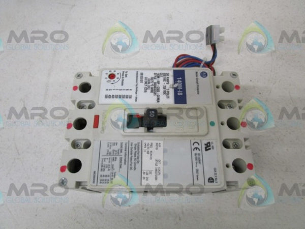 ALLEN BRADLEY 140M-I8P-C50S-CXM SERIES A CIRCUIT BREAKER  UNMP