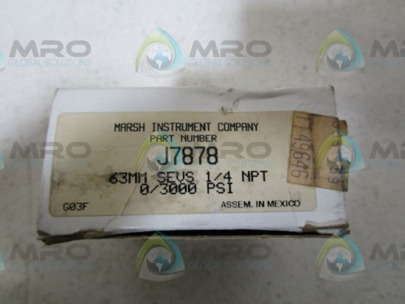 MARSH J7878 PRESSURE GAUGE  NSMP