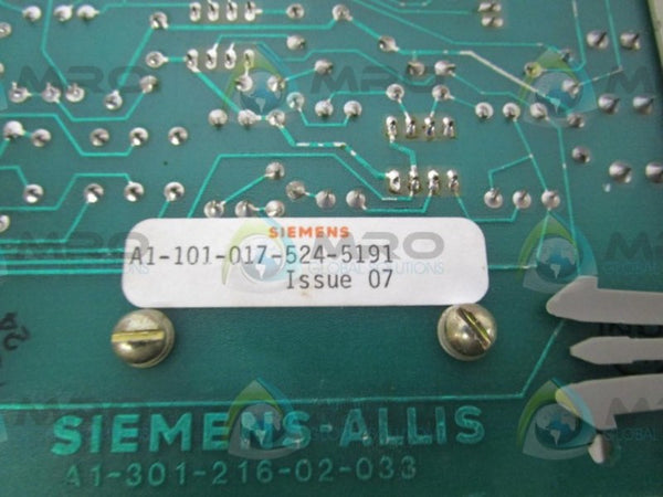 SIEMENS A1-101-017-524-5191 CIRCUIT BOARD  UNMP