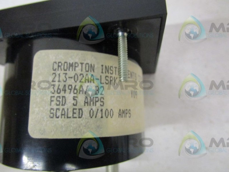 CROMPTON 213-02AA-LSPK PANEL METER  NSMP