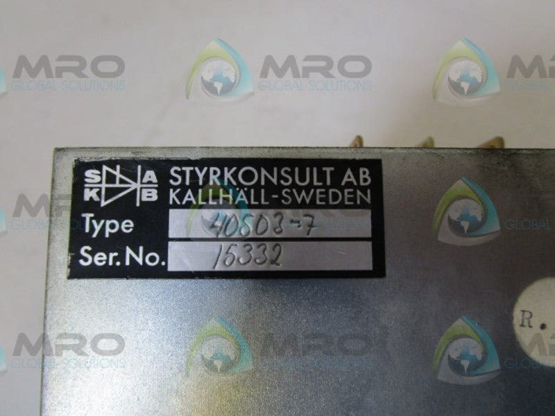 STYRKONSULT 40503-7  UNMP
