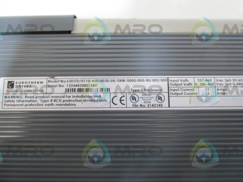 EUROTHERM 620STD/0110/400/0020/UK/ENW/0000/000/B0/000/000 (AS IS)  UNMP