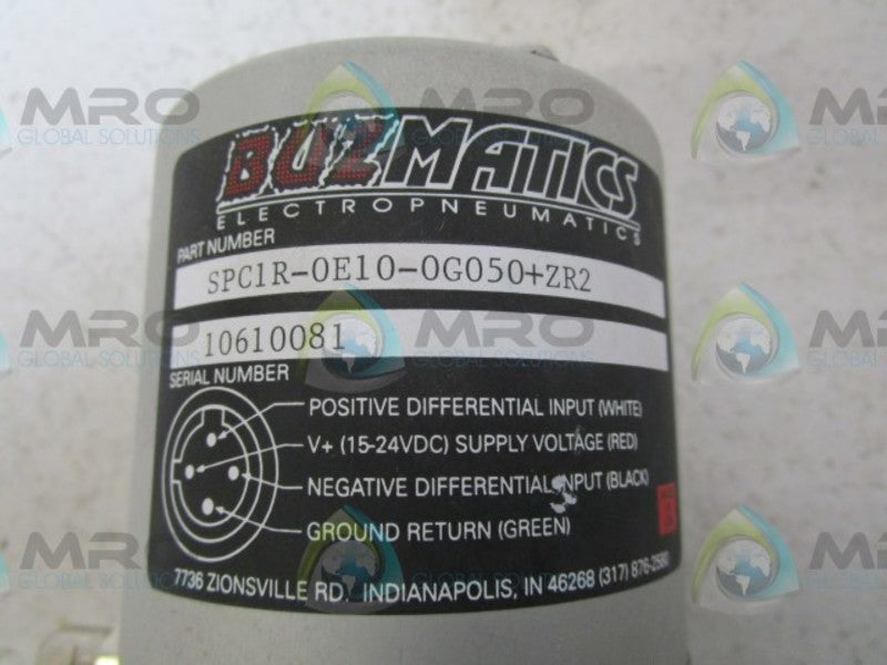 BUZMATICS SPC1R-0E10-0G050+ZR2 REGULATOR  UNMP