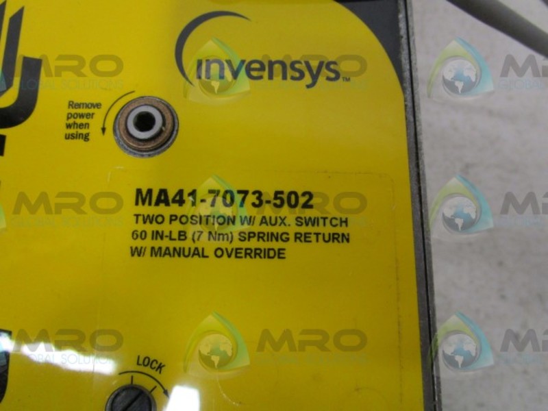 INVENSYS MA41-7073-502 ACTUATOR  UNMP