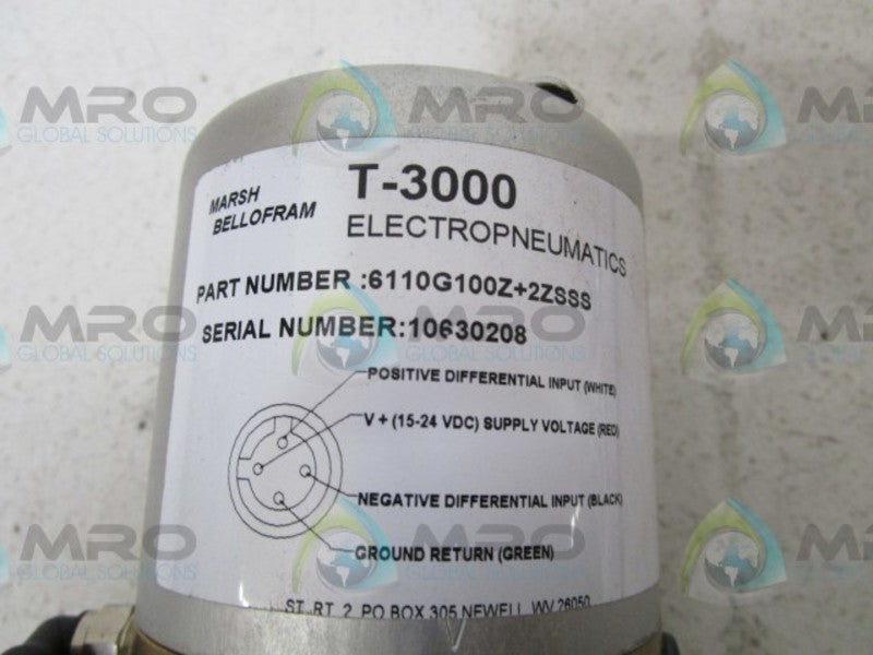 MARSH T-3000 PRESSURE REGULATOR  UNMP
