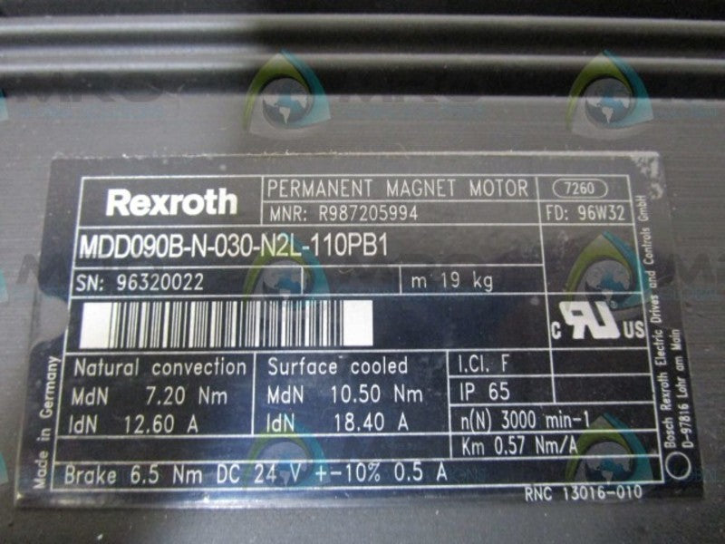 REXROTH MDD090B-N-030-N2L-110PB1  NSNP