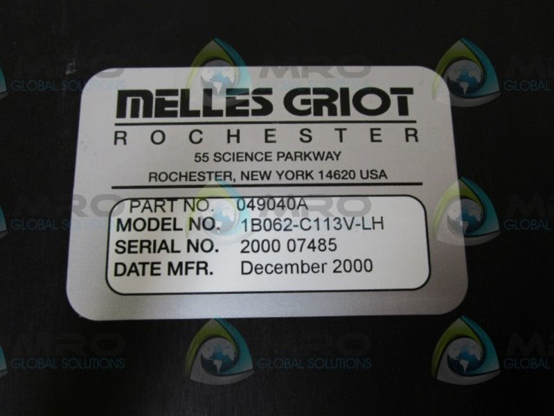 MELLES GRIOT 1B062-C113V-LH 049040A  NSNP