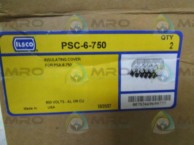 LOT OF 2 ILSCO PSC-6-750 COVER NSMP
