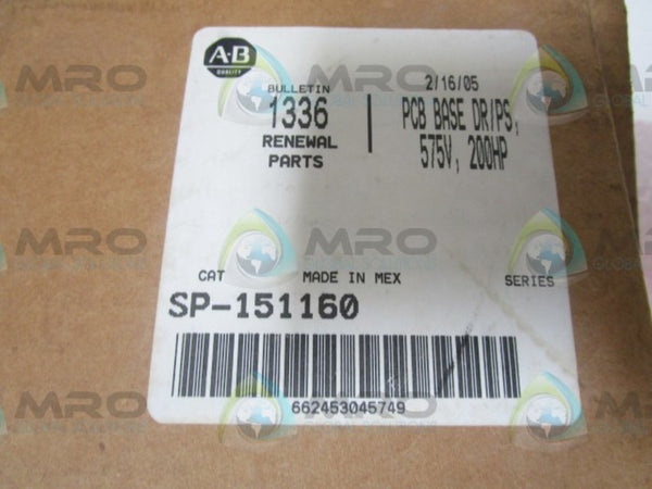 ALLEN BRADLEY SP-151160 PC BOARD BASE DRIVER  NSMP