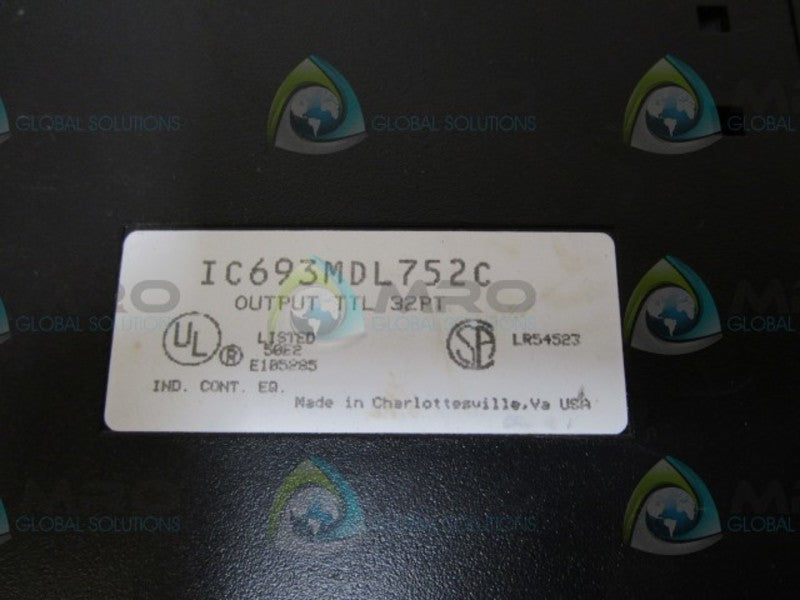 GENERAL ELECTRIC IC693MDL752C OUTPUT MODULE (AS PICTURED)  UNMP