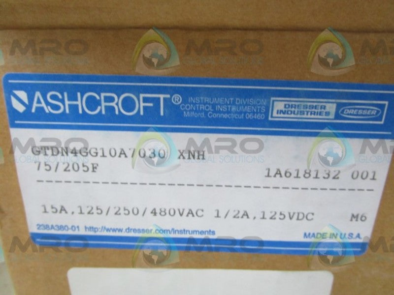 ASHCROFT GTDN4GG10A7030 TEMPERATURE CONTROLLER  NSMP