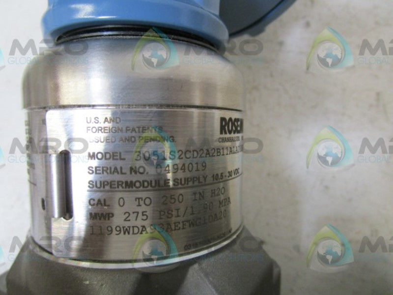 ROSEMOUNT 300S1AAD1K6M5 W/ 3051S2CD2A2B11A1AD1K6M5 TRANSMITTER  NSNP