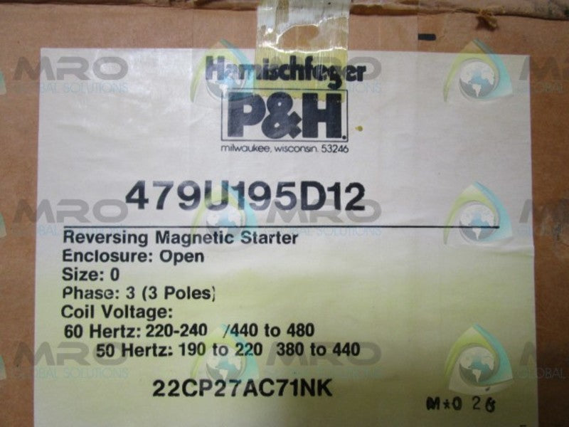 HARNISCHFEGER 479U195D12 CONTACTOR  NSMP