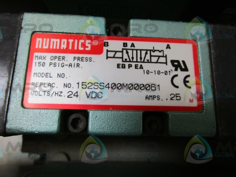 NUMATICS NXJ0AB1616DE01 W/ 152SS400M000061 W/ 554BB400MT00061  UNMP