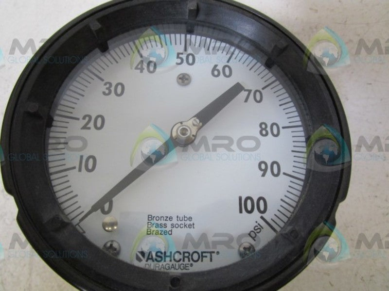 ASHCROFT 451279AS02B-100# DURAGAUGE 0-100 PSI  NSMP