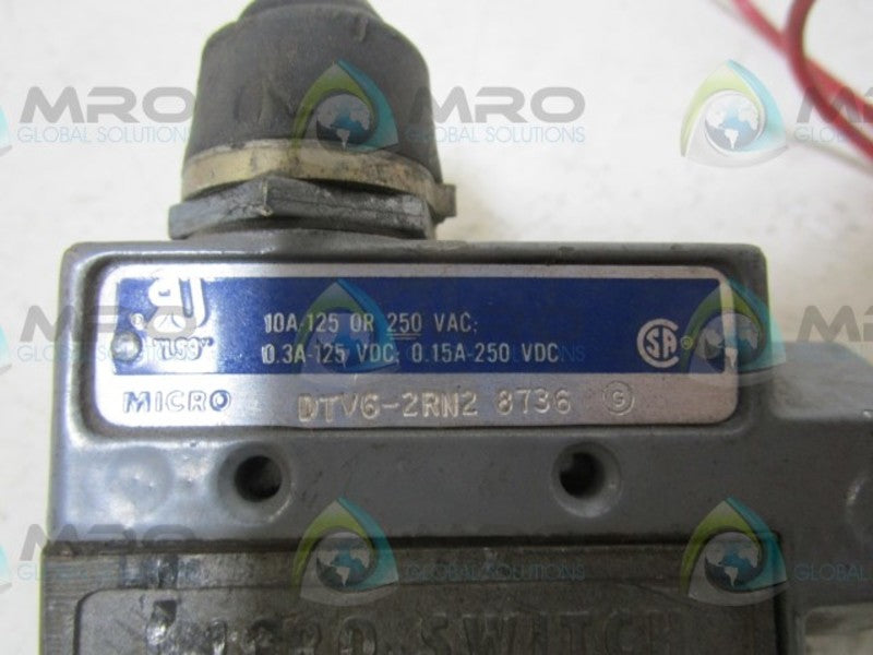 MICRO SWITCH DTV6-2RN2 LIMIT SWITCH (GREY BODY)  UNMP