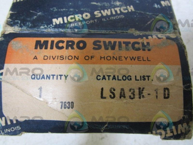 MICRO SWITCH LSA3K-1D LIMIT SWITCH  NSMP