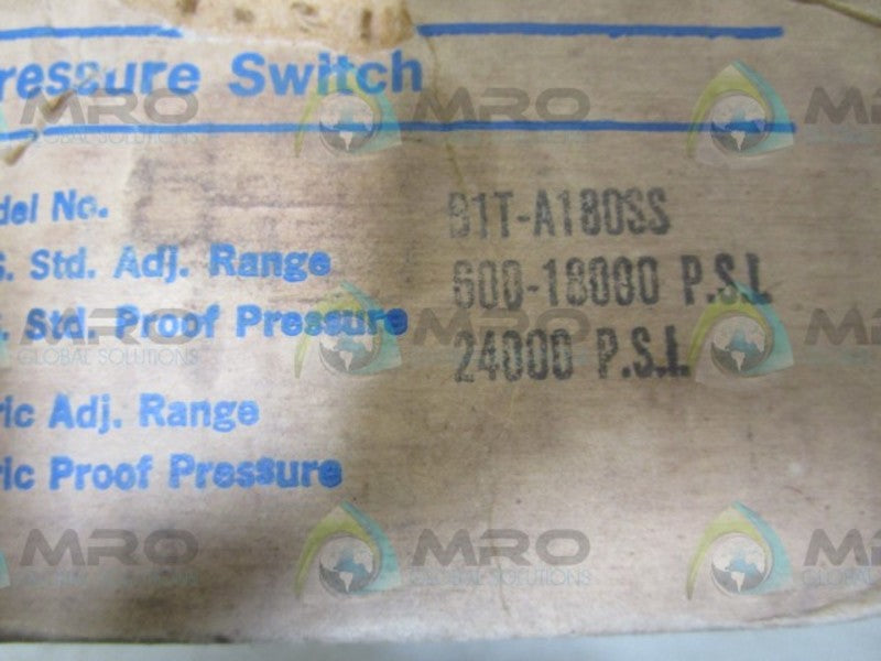 BARKSDALE B1T-A180SS PRESSURE SWITCH  NSMP