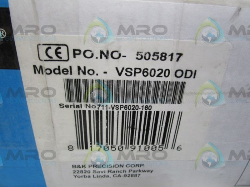 BK PRECISION VSP6020 UNMP