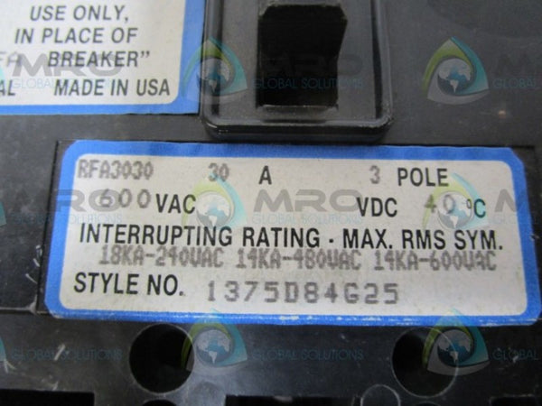 WESTINGHOUSE RFA3030 CIRCUIT BREAKER  NSMP