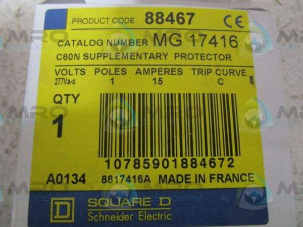 SQUARE D MG17416 CIRCUIT BREAKER  NSMP