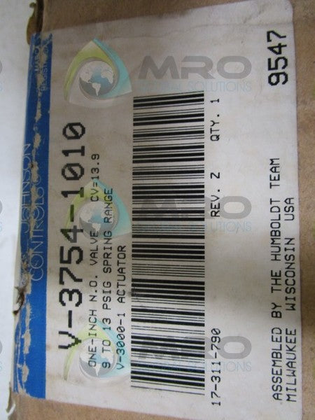 JOHNSON CONTROLS V-3754-1010 ACTUATOR VALVE  NSMP