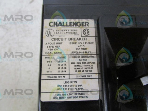 CHALLENGER NEF330 CIRCUIT BREAKER  NSNP