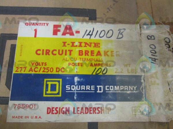 SQUARE D FA-14100B CIRCUIT BREAKER  NSMP