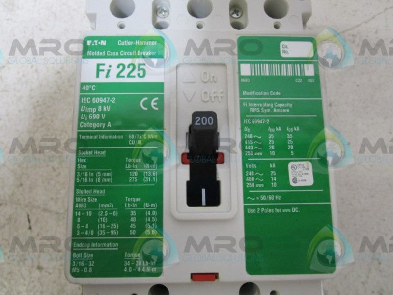 CUTLER HAMMER Fi3200L CIRCUIT BREAKER  NSMP