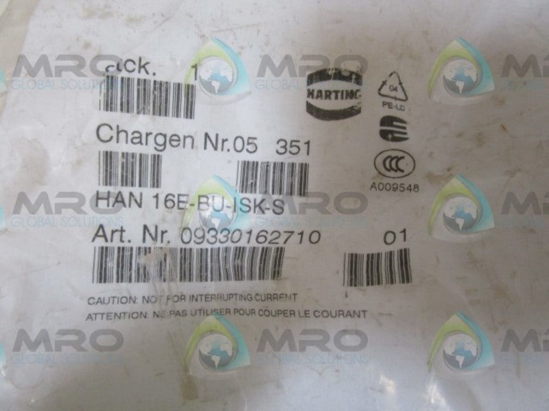 HARTING HAN 16E-BU-ISK-S CONNECTOR  NSNP