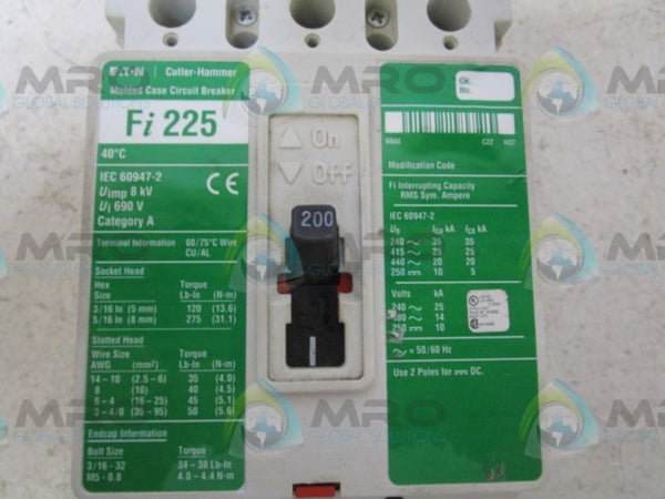 CUTLER HAMMER FI3200L CIRCUIT BREAKER  NSNP
