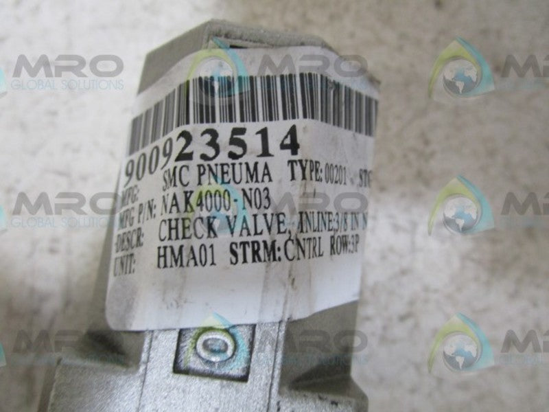 SMC NAK4000-N03 CHECK VALVE  NSNP