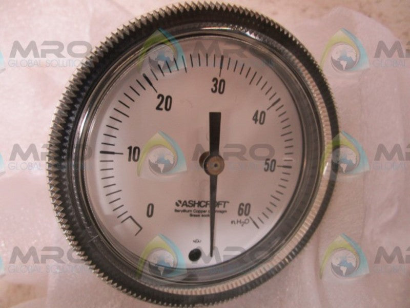 ASHCROFT 251490A02B-60IW PRESSURE GAUGE 0-60 IW  NSMP