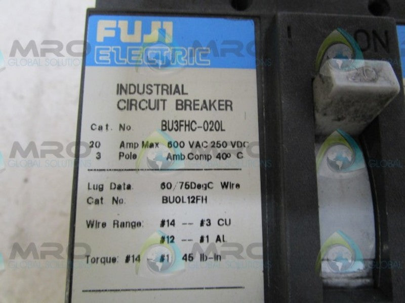 FUJI ELECTRIC BU3FHC-020L CIRCUIT BREAKER  NSNP
