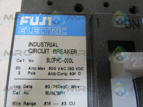FUJI ELECTRIC BU3FHC-020L CIRCUIT BREAKER  NSMP